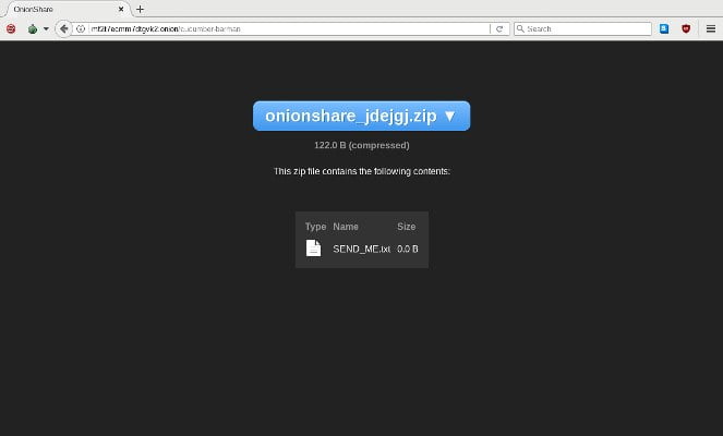 صورة لـ مشاركة الملفات أي كان حجمها بشكل آمن مع أونيونشار Onionshare | os-receive-DzTechs