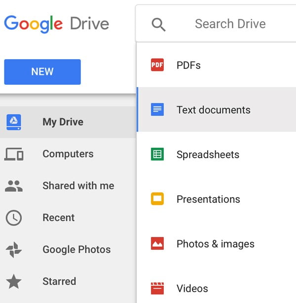 صورة لـ كيفية البحث بشكل فعال عن الملفات والمجلدات في Google Drive | search-google-drive-arrow-down-DzTechs