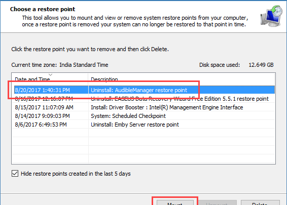 صورة لـ 3 من أفضل الأدوات لإدارة نقاط استعادة النظام في الويندوز بسهولة | win-delete-system-restore-points-mount-restore-point