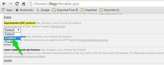 صورة لـ 8 أعلام في Google Chrome يجب تمكينها للحصول على تجربة أفضل للتصفح | Chrome-Flags-Experimental-QUIC-Protocol-DzTechs