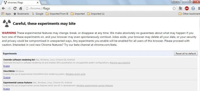صورة لـ 8 أعلام في Google Chrome يجب تمكينها للحصول على تجربة أفضل للتصفح | Chrome-Flags-Interface-DzTechs