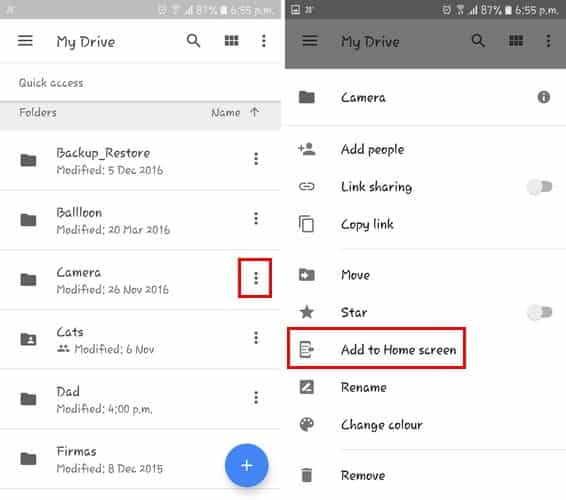 صورة لـ كيفية الحصول على أقصى استفادة من Google Drive لنظام Android | Drive-Shortcut-DzTechs