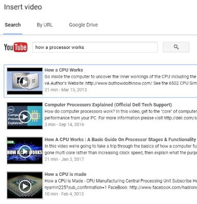 صورة لـ كيفية تضمين مقاطع الفيديو بطرق مختلفة في “العروض التقديمية من Google” | Slides-Video-Search-DzTechs