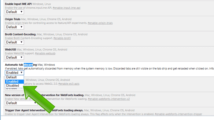 صورة لـ 8 أعلام في Google Chrome يجب تمكينها للحصول على تجربة أفضل للتصفح | chrome-flags-tab-discarding-DzTechs