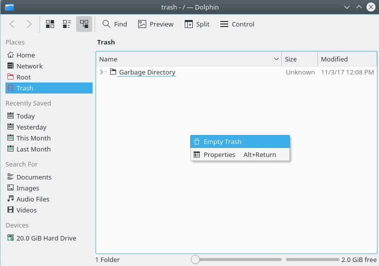 صورة لـ كيفية حذف دليل ما في نظام تشغيل Linux بطريقتين | del-dir-empty-trash-DzTechs