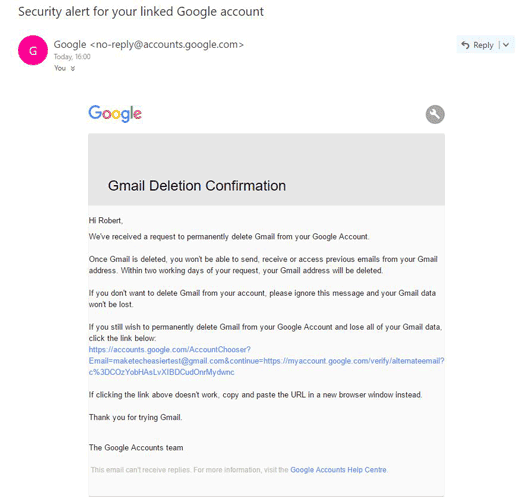 صورة لـ كيفية حذف حساب Gmail نهائيا مع ابقاء على خدمات غوغل الأخرى | how-to-delete-gmail-account-email-verification-DzTechs