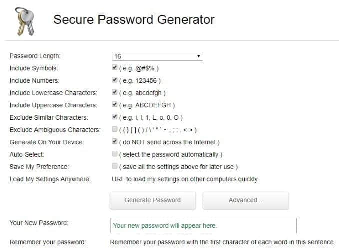 صورة لـ كيفية توليد كلمات سر قوية على الانترنت من الصعب كسرها | Passwords-Online-Secure-DzTechs