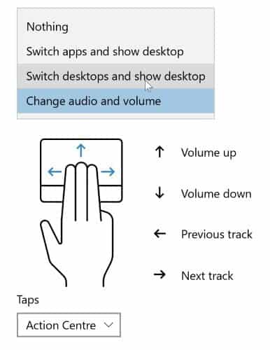 صورة لـ كيفية تخصيص لفتات و ايماءات لوحة اللمس في ويندوز 10 | Touchpad-Gestures-Preset-DzTechs