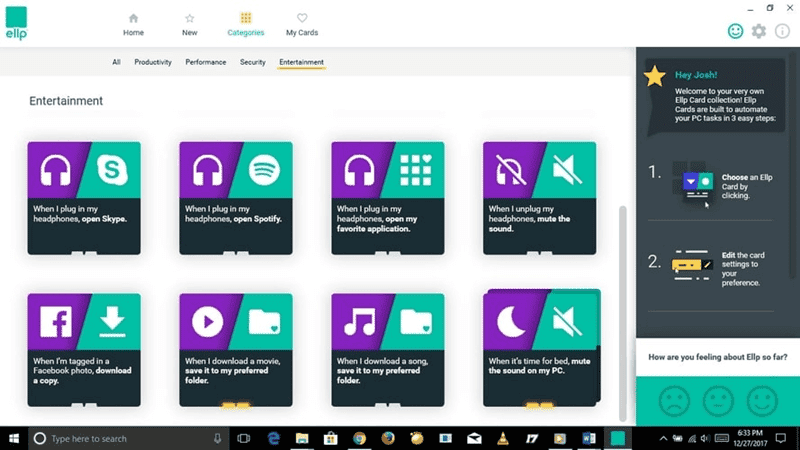 صورة لـ جعل المهام اليومية في الويندوز تلقائية وتحسين الإنتاجية مع تطبيق Ellp | Windows-Desktop-with-Ellp-Entertainment-DzTechs