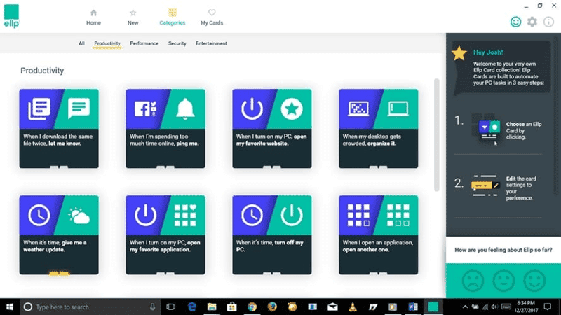 صورة لـ جعل المهام اليومية في الويندوز تلقائية وتحسين الإنتاجية مع تطبيق Ellp | Windows-Desktop-with-Ellp-Productivity-DzTechs