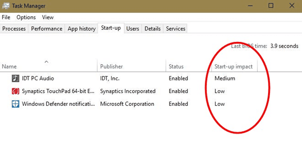 صورة لـ 7 طرق لجعل نظام التشغيل Windows 10 يعمل بشكل أسرع مع فرق واضح | Windows-OS-run-faster-task-manager-start-up-impact-DzTechs