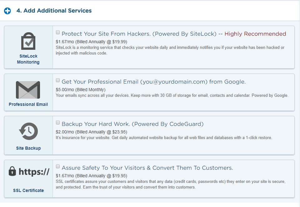 صورة لـ كوبونات خصم حصرية لموقع الإستضافة Hostgator تصل الى 65% لجميع عروض Web Hosting | additional+services-DzTechs