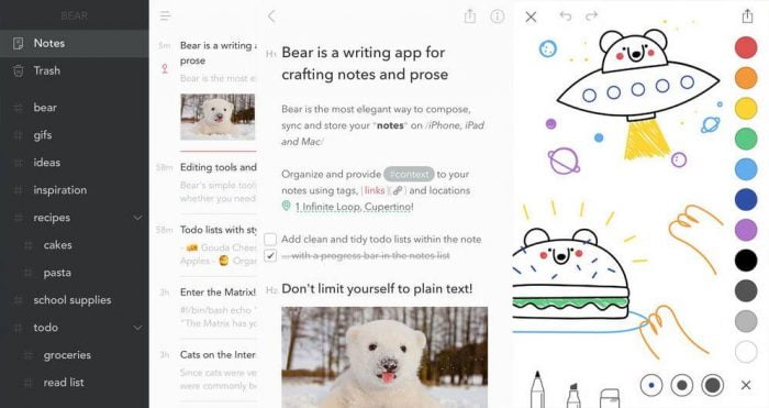 صورة لـ أفضل 6 تطبيقات تدوين الملاحظات لـ iOS في 2023 | best-ios-note-taking-app-2018-bear-e1515816403360-DzTechs