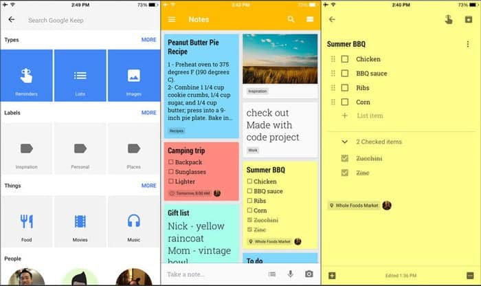صورة لـ أفضل 6 تطبيقات تدوين الملاحظات لـ iOS في 2023 | best-ios-note-taking-app-2018-google-keep-DzTechs