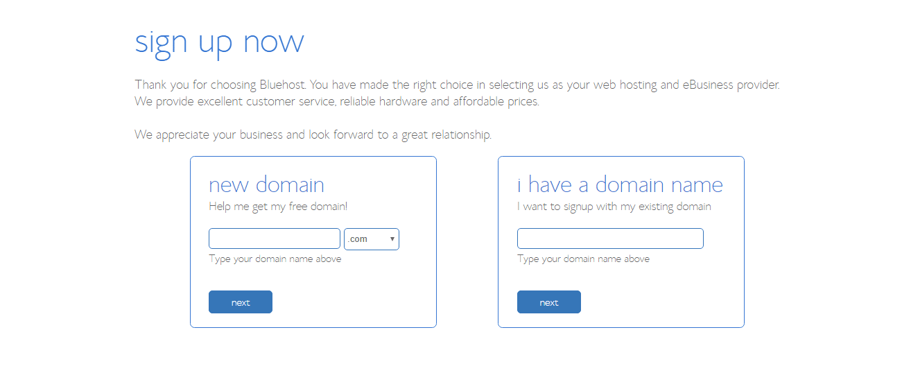 صورة لـ خصم حصري بموقع الإستضافة Bluehost يصل الى 66% لعروض Web Hosting | sign+up-DzTechs