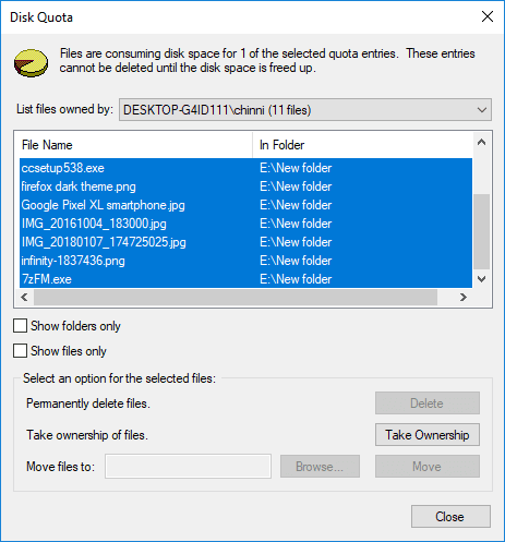 صورة لـ كيفية منع المستخدم من استخدام كل مساحة الهارد ديسك في الويندوز | win-storage-quota-limit-select-files-DzTechs
