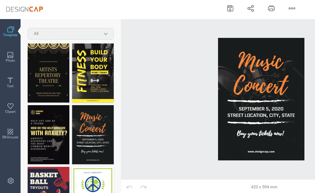 صورة لـ إنشاء ملصقات مُخصصة مجانًا في دقائق من خلال موقع DesignCap | DesignCAP_feature--DzTechs