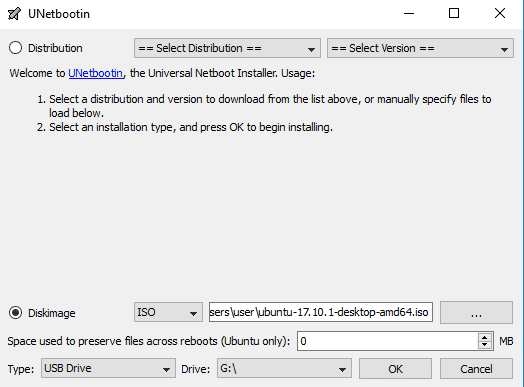 صورة لـ كيفية إنشاء USB قابل للتمهيد لـ Ubuntu في نظام Windows | create-bootable-ubuntu-usb-unetbootin-settings-DzTechs