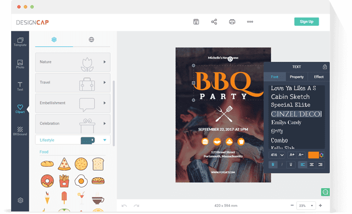 صورة لـ إنشاء ملصقات مُخصصة مجانًا في دقائق من خلال موقع DesignCap | f_02-DzTechs