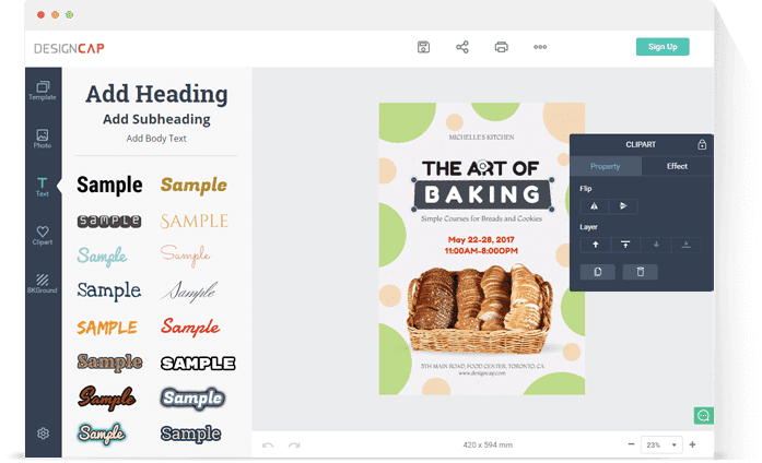 صورة لـ إنشاء ملصقات مُخصصة مجانًا في دقائق من خلال موقع DesignCap | f_03-DzTechs