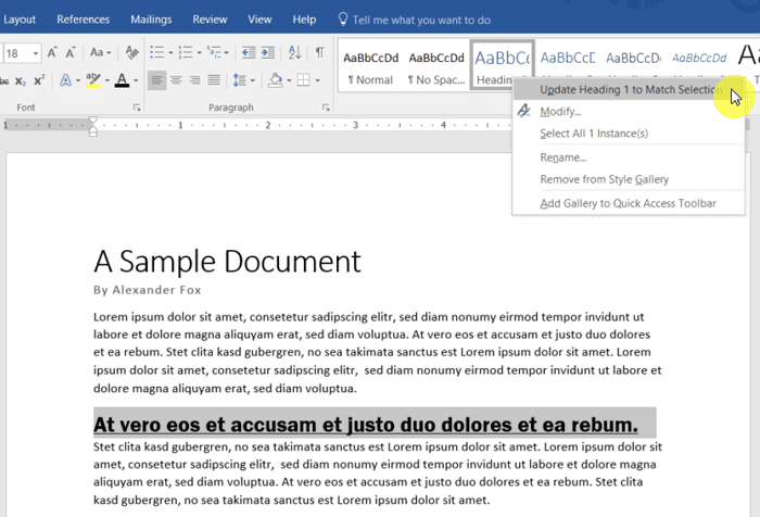 صورة لـ كيفية إنشاء أنماط النص بشكل صحيح في Microsoft Word | word-style-word-document-modify-style-3-DzTechs