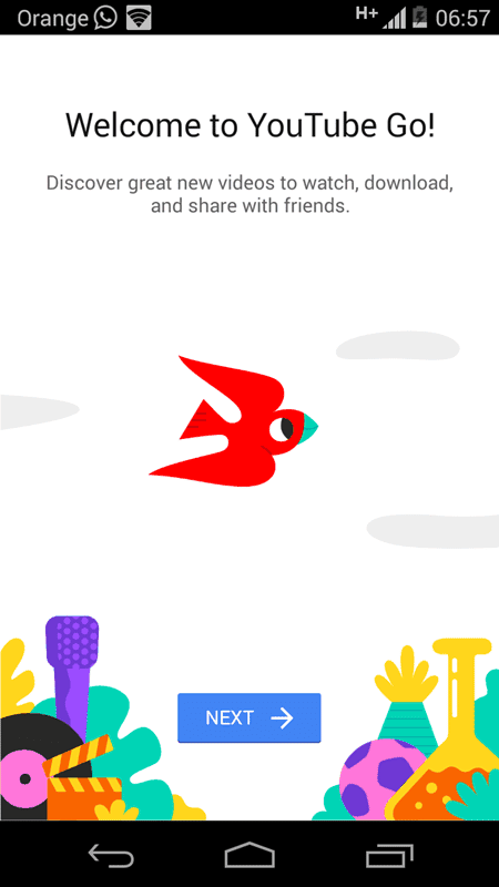 صورة لـ كيف مشاهدة أشرطة فيديو Youtube دون إتصال بالإنترنت على الهاتف | How-to-watch-youtube-videos-offline-YouTube-Go-Welcome-image-DzTechs