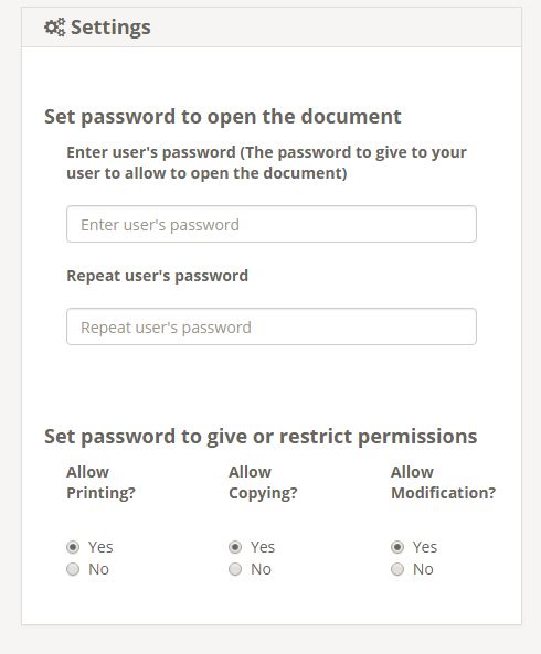صورة لـ هل تقوم ببيع ملفات PDF على الإنترنت؟ إليك كيفية تأمينها | PDF2Go_settings1-DzTechs