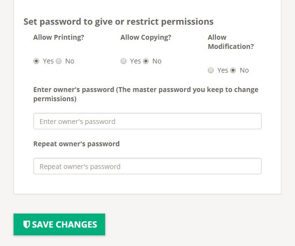 صورة لـ هل تقوم ببيع ملفات PDF على الإنترنت؟ إليك كيفية تأمينها | PDF2Go_settings2-DzTechs