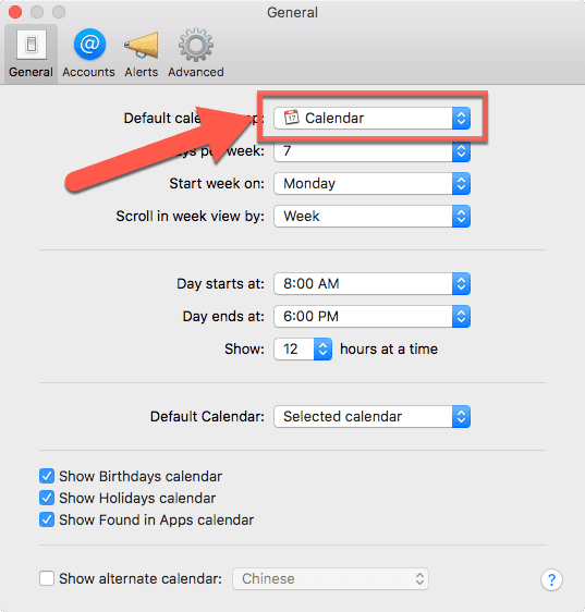 صورة لـ كيفية تغيير جميع تطبيقات Mac الافتراضية الخاصة بك بسهولة | change-mac-default-apps-calendar-1-DzTechs