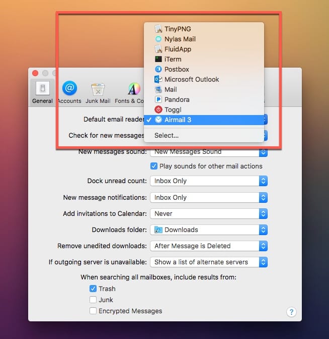 صورة لـ كيفية تغيير جميع تطبيقات Mac الافتراضية الخاصة بك بسهولة | change-mac-default-apps-mail-2-DzTechs