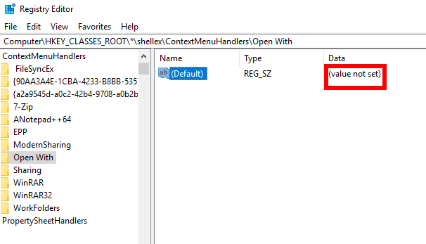 صورة لـ كيفية إصلاح خيار “فتح باستخدام” لا يعمل في الويندوز 10 | open-with-not-working-windows-10-value-not-set-DzTechs