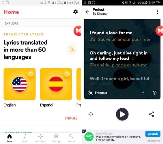 صورة لـ أفضل تطبيقات Android لمعرفة كلمات الأغاني | Lyrics-Language-DzTechs
