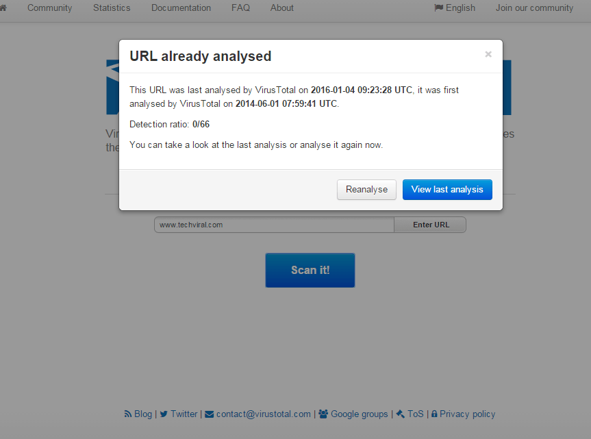 صورة لـ كيفية فحص الملفات و الروابط دون أي برامج مكافحة فيروسات مثبتة | Virustotal-4-DzTechs