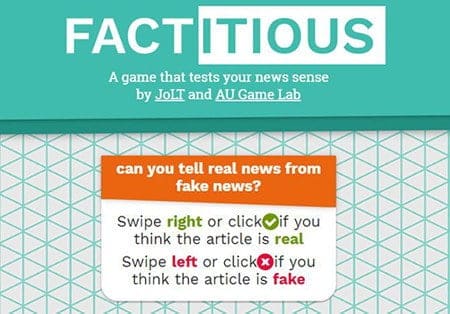صورة لـ 5 أدوات مفيدة لمساعدتك على تمييز الأخبار الوهمية والمزيفة | fake-news-game-factitious-DzTechs