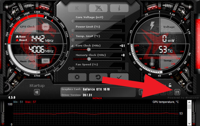 صورة لـ كيفية رفع تردد تشغيل (MHz) بطاقة الرسومات الخاصة بك بشكل آمن | how-to-overclock-your-gpu-graphics-card-save-profile-DzTechs
