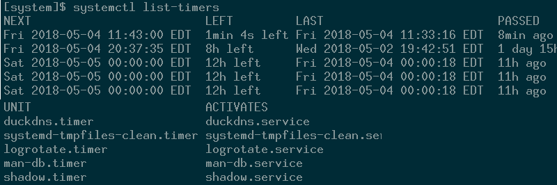 صورة لـ كيفية إستخدام Systemd Timers كبديل لـ Cron | systemdtimers-list2-c-DzTechs