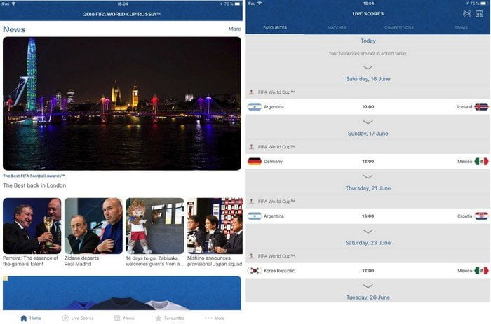 صورة لـ أفضل تطبيقات كأس العالم لمواكبة جميع أخبار كأس العالم في الوقت الحقيقي | Soccer-iOS-DzTechs