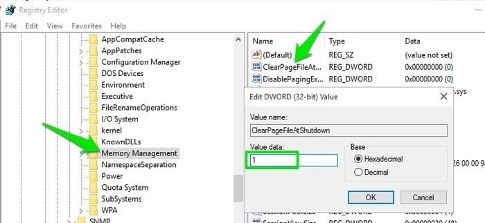 صورة لـ أفضل الحيل لتعديل سجل Windows لتخصيص وتحسين تجربتك على نظام التشغيل | Windows-10-Registry-Hacks-Delete-Pagefile-at-shutdown-DzTechs