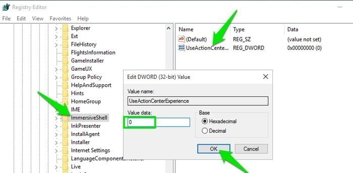 صورة لـ أفضل الحيل لتعديل سجل Windows لتخصيص وتحسين تجربتك على نظام التشغيل | Windows-10-Registry-Hacks-Disable-Action-Center-DzTechs