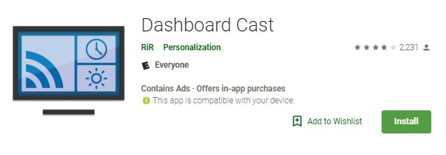 صورة لـ كيفية استخدام Chromecast لإنشاء لوحة معلومات على تلفزيونك | Chromecast-dashboard-app-DzTechs