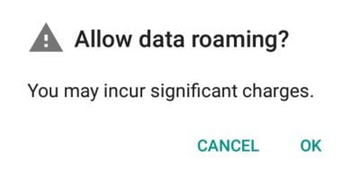 صورة لـ ما هي خدمة تجوال البيانات Roaming ، ولماذا تمكّنها ؟ | Data-Roaming-Warning-DzTechs