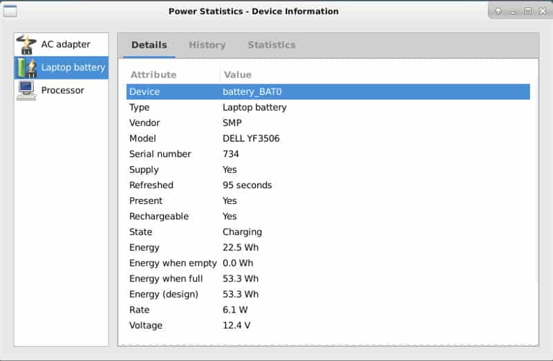 صورة لـ كيفية رصد ومراقبة استخدام بطارية الكمبيوتر المحمول في نظام Linux | battery-power-stats-DzTechs