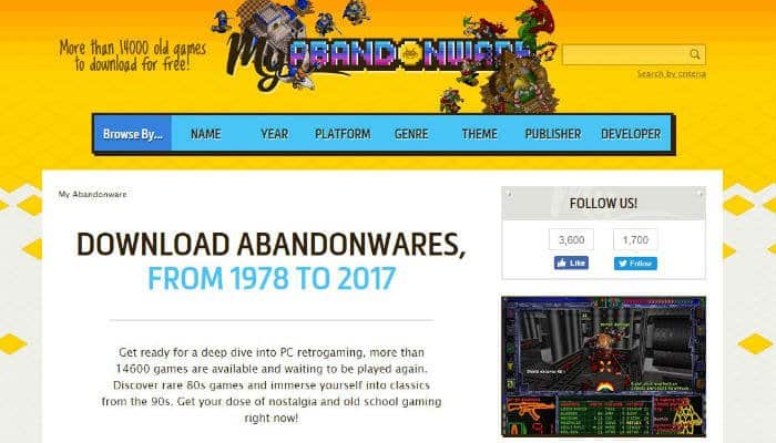 صورة لـ أفضل مواقع الويب لتنزيل ألعاب الفيديو المجانية | free-games-abandonware-DzTechs