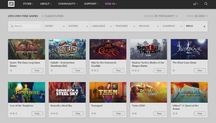 صورة لـ أفضل مواقع الويب لتنزيل ألعاب الفيديو المجانية | free-games-gog1-DzTechs