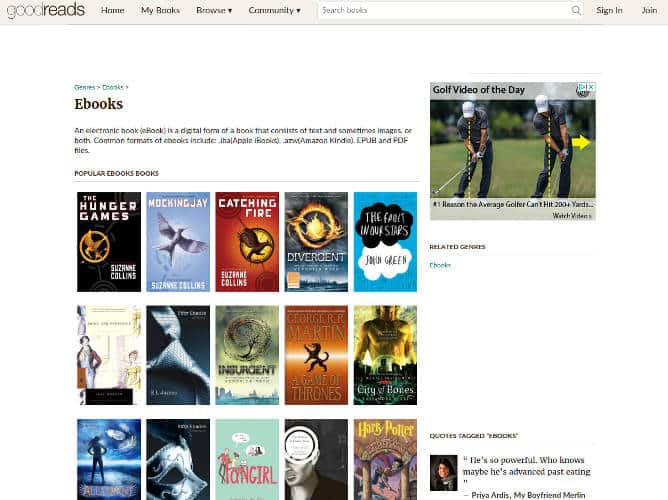 صورة لـ 8 مواقع ويب للعثور على أفضل الكتب الإلكترونية لقراءتها | websites-best-ebooks-03-goodreads-DzTechs