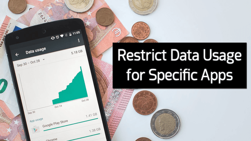 صورة لـ كيفية تقييد استخدام بيانات الإنترنت لتطبيقات معينة على Android | Data-Usage-DzTechs