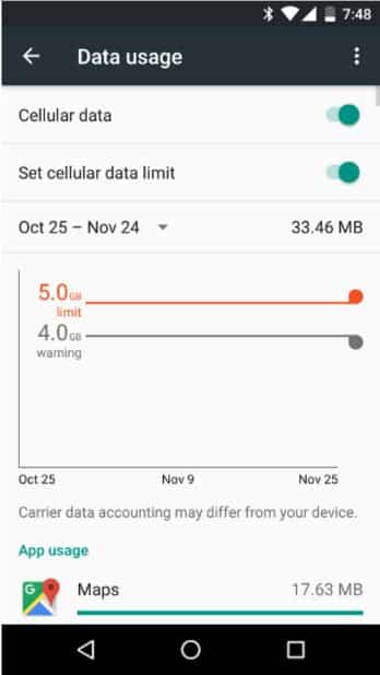 صورة لـ كيفية تقييد استخدام بيانات الإنترنت لتطبيقات معينة على Android | Limiting-Data-Usage-2-DzTechs