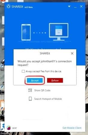 صورة لـ كيف تبادل الملفات بين الكمبيوتر الشخصي وهاتف Android لاسلكيا | Using-Shareit-2-DzTechs
