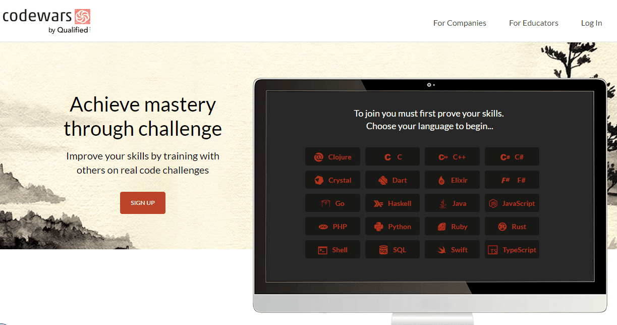 صورة لـ أفضل 25 موقع ويب لتعلم مختلف اللغات البرمجية لسنة 2023 | codewars-DzTechs