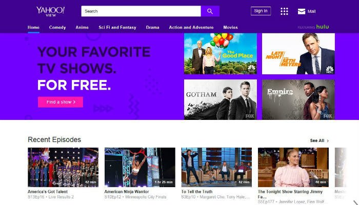 صورة لـ أفضل الخدمات المجانية لبث وعرض البرامج التلفزيونية بشكل قانوني | free-tv-yahooview-DzTechs